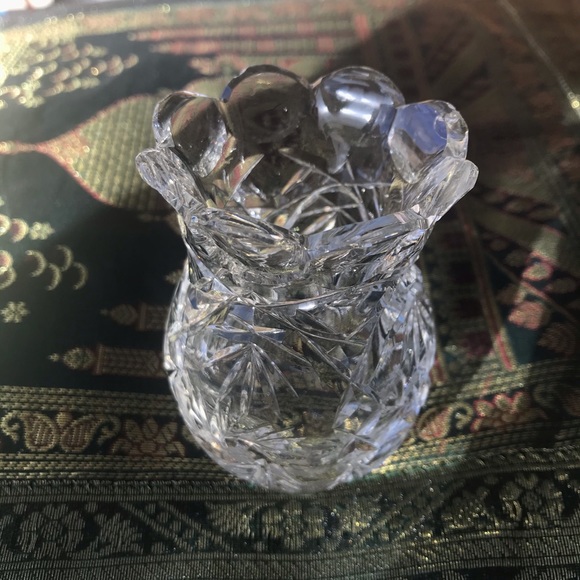 Crystal Bud Vase or mini candle votive - Picture 2 of 8